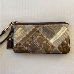 Coach Gold Patchwork Wristlet